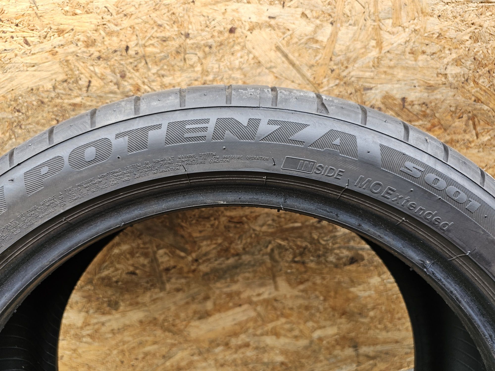 BDB Stan!!  7mm  225/45 r18 Bridgestone Potenza S001. RUN FLAT