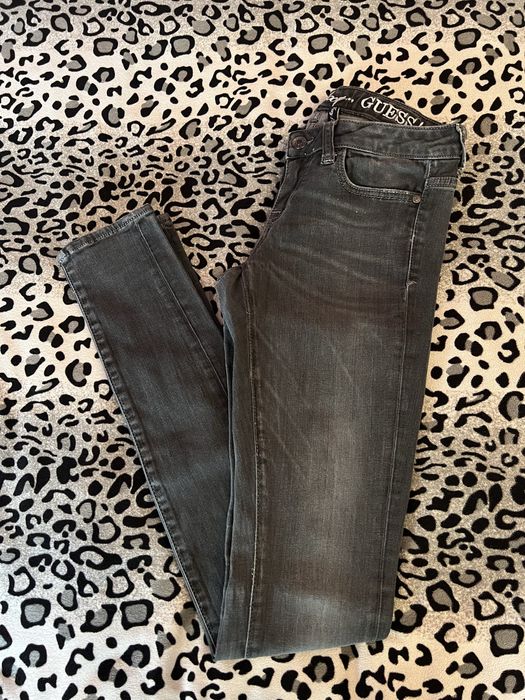 Spodnie jak nowe Guess r. XS skinny szare jeansy