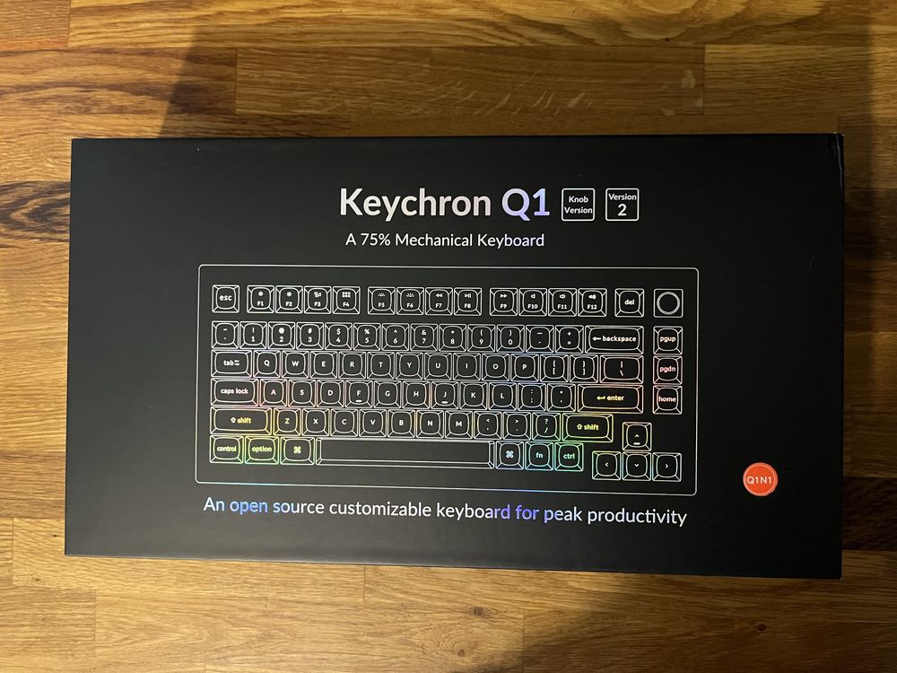 Klawiatura mechaniczna Keychron Q1 jak nowa | Durock Black Lotus