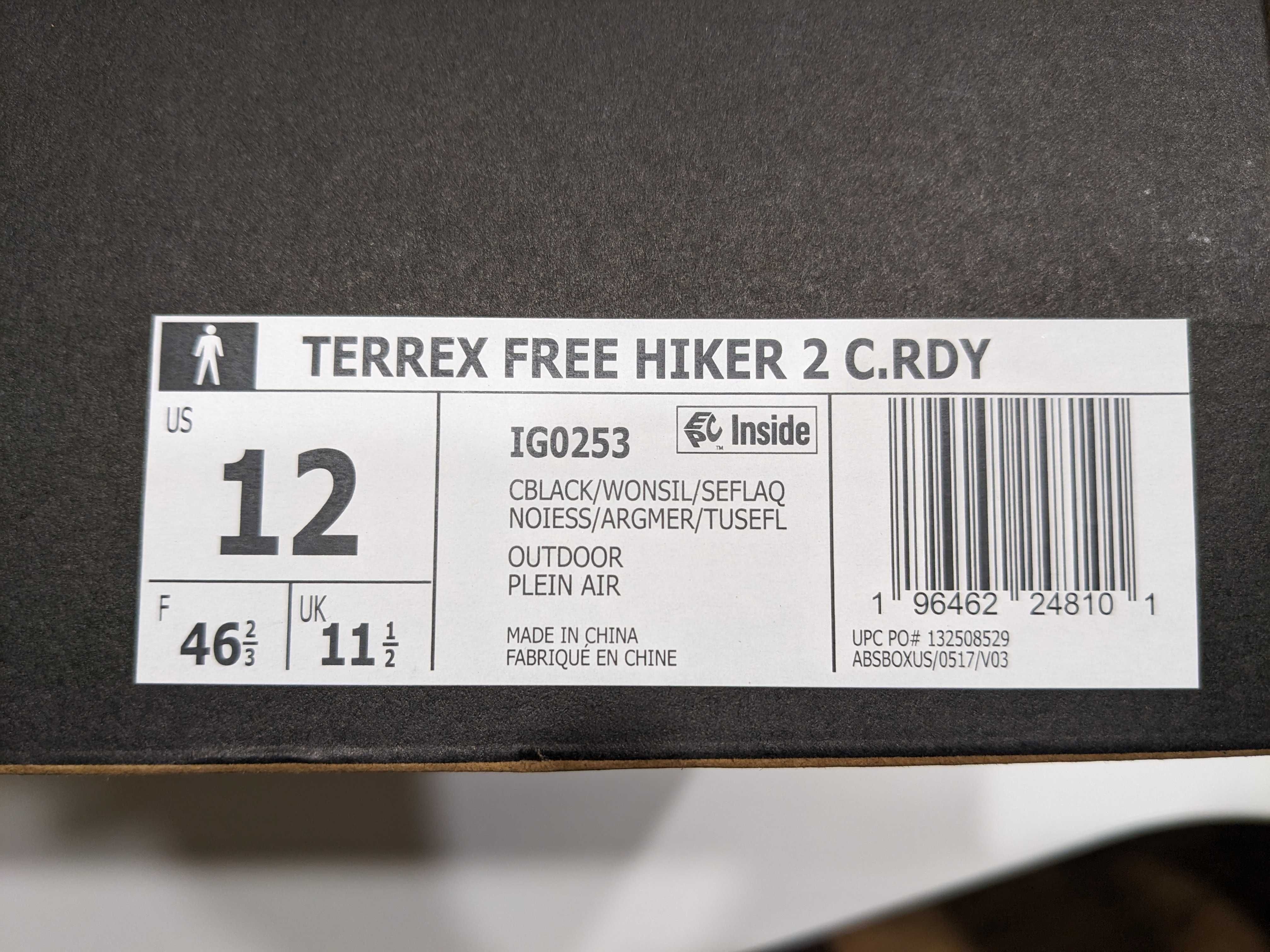 Боти Adidas Terrex Free Hiker 2.0 GTX COLD.RDY 30см US12