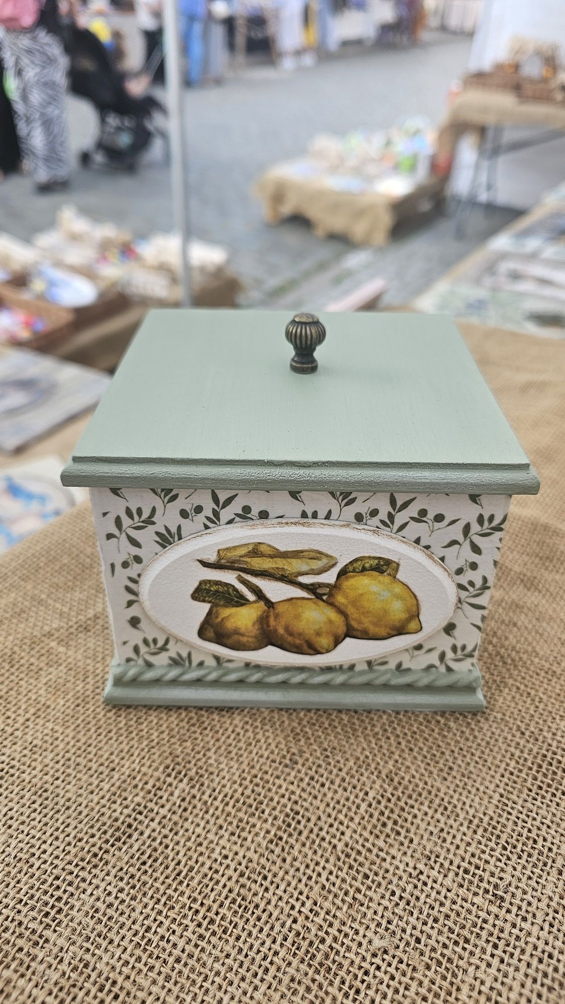Pudełko handmade cytryny