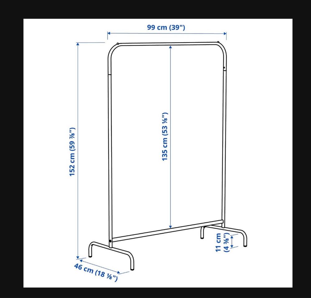 Suporte para cabide branco 99X152