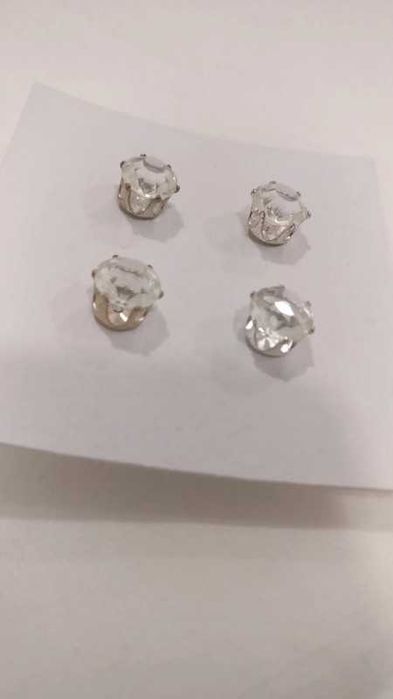Pack de 2 brincos de prata com zirconias