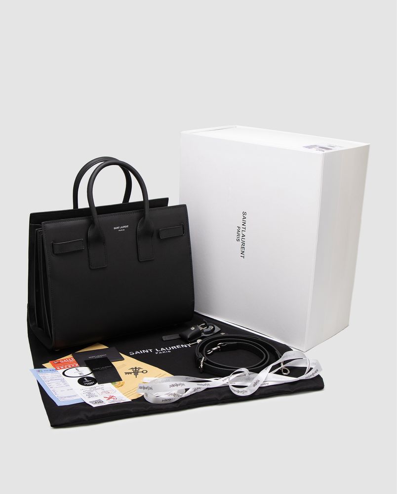 Сумка YSL Yves Saint Laurent Sac De Jour Nano in Graied Leather Black
