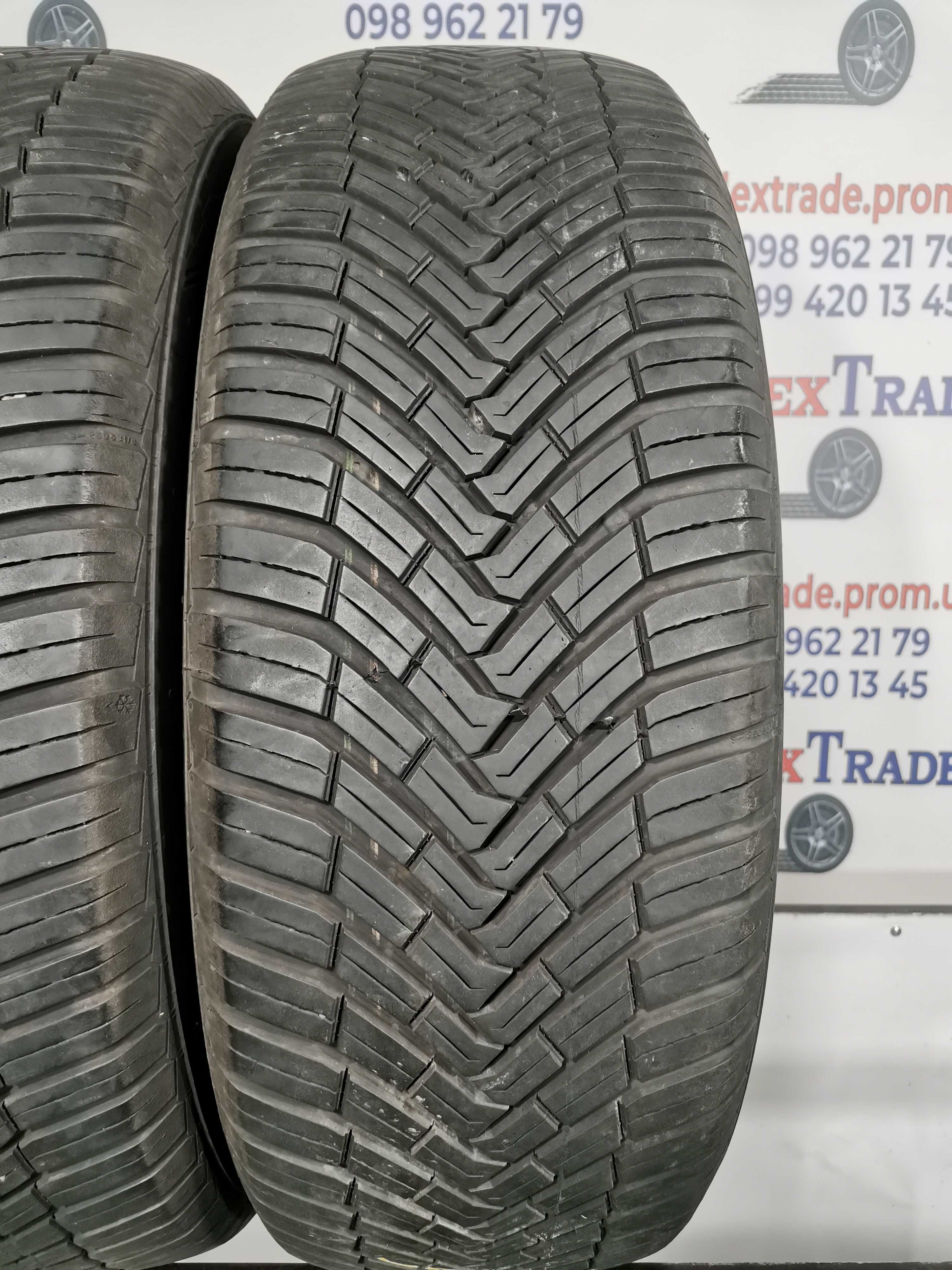 2 шт. 225/60 R18 Continental AllSeasonContact шини б/у, 2020 рік, 7 мм