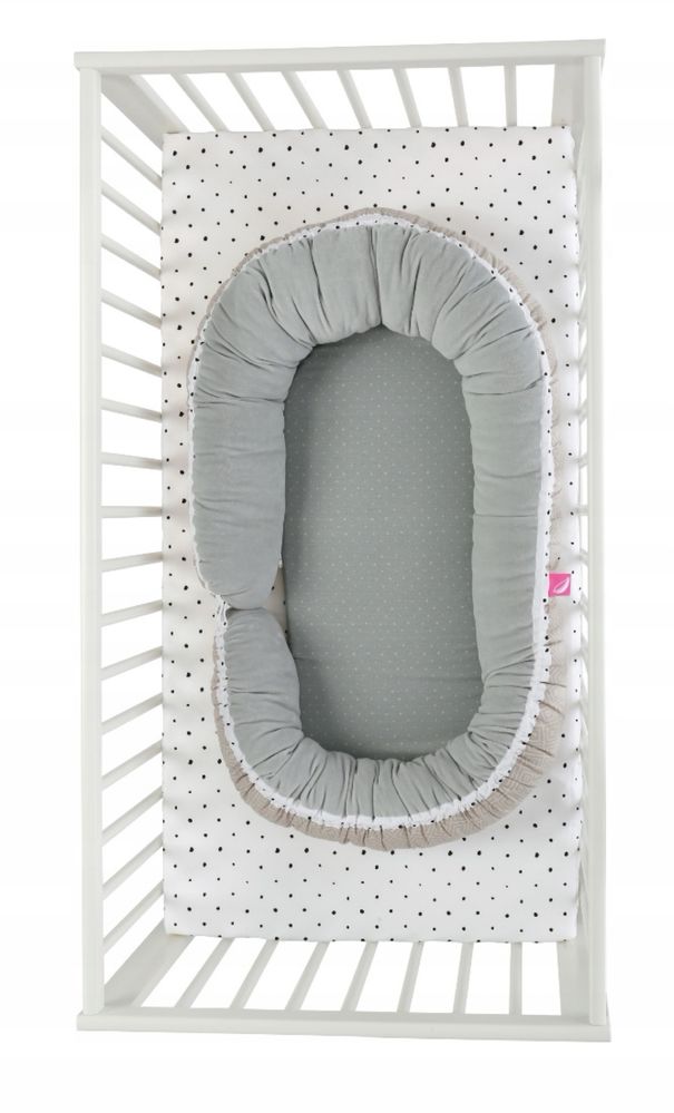 2w1: Gniazdo Niemowlęce + Kojec Junior (wysoki) Beżowy Motherhood
