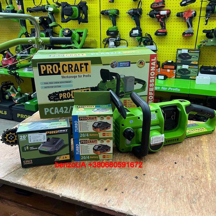 Акумуляторна пила Procraft PCA42/2 (2 акб по 4Аг + ЗП 20/2)