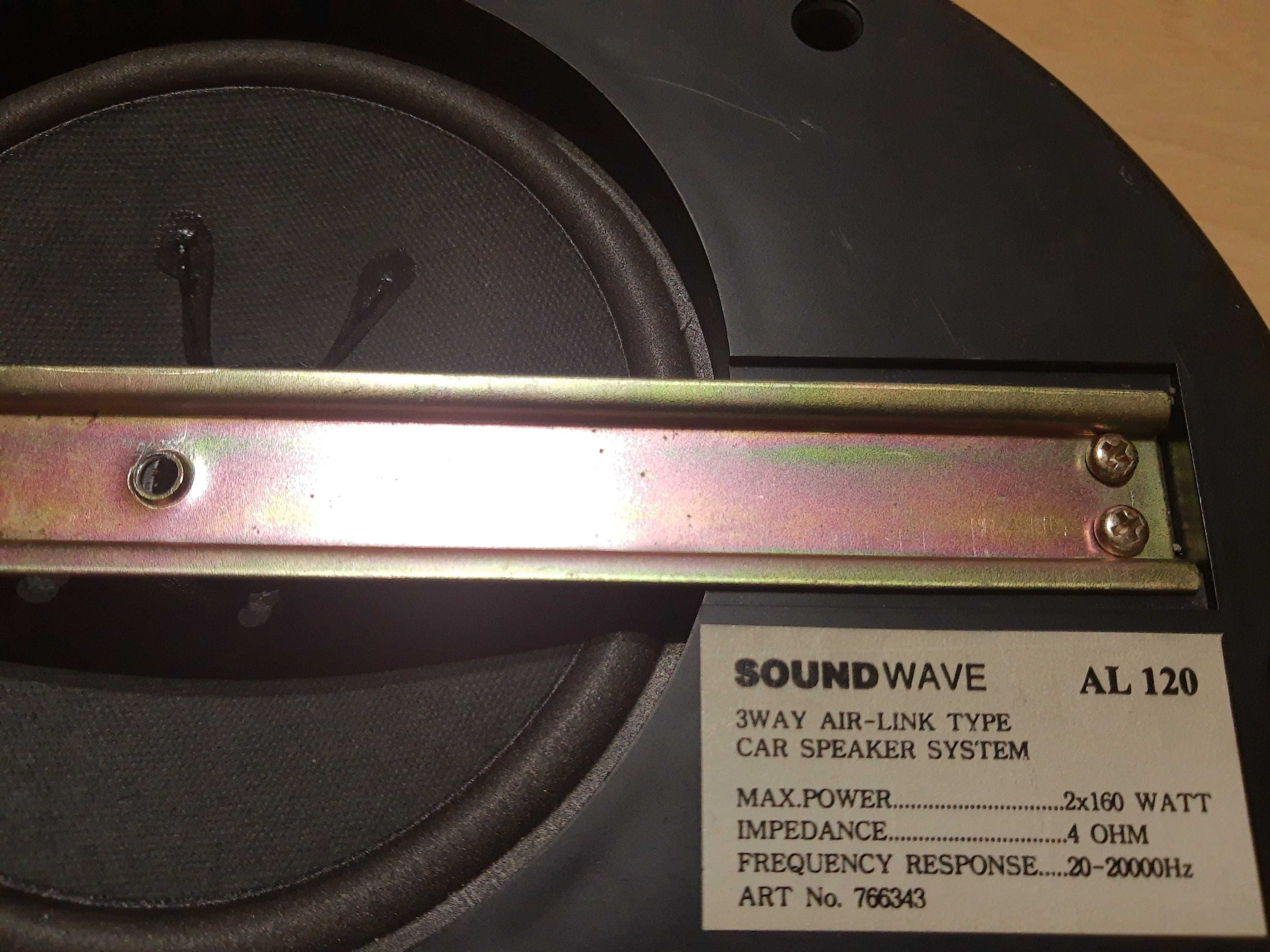 Głośniki 2x160 Wat SoundWave AL 120 3Way Car Speaker System