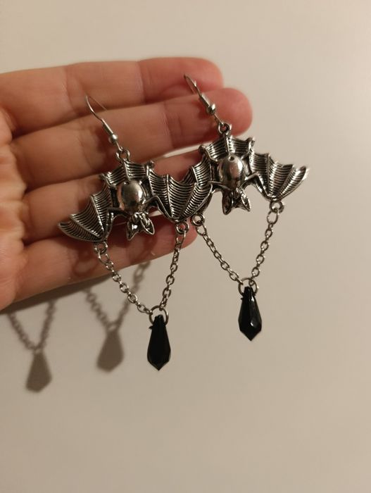 Nowe kolczyki nietoperze Gothik gothic