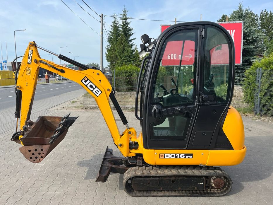 JCB 8016 CTS  Minikoparka, 3 łyżki, szybkozłącze, nowe sworznie i tulejki