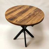 Круглий розкладний стіл у стилі лофт 80 см