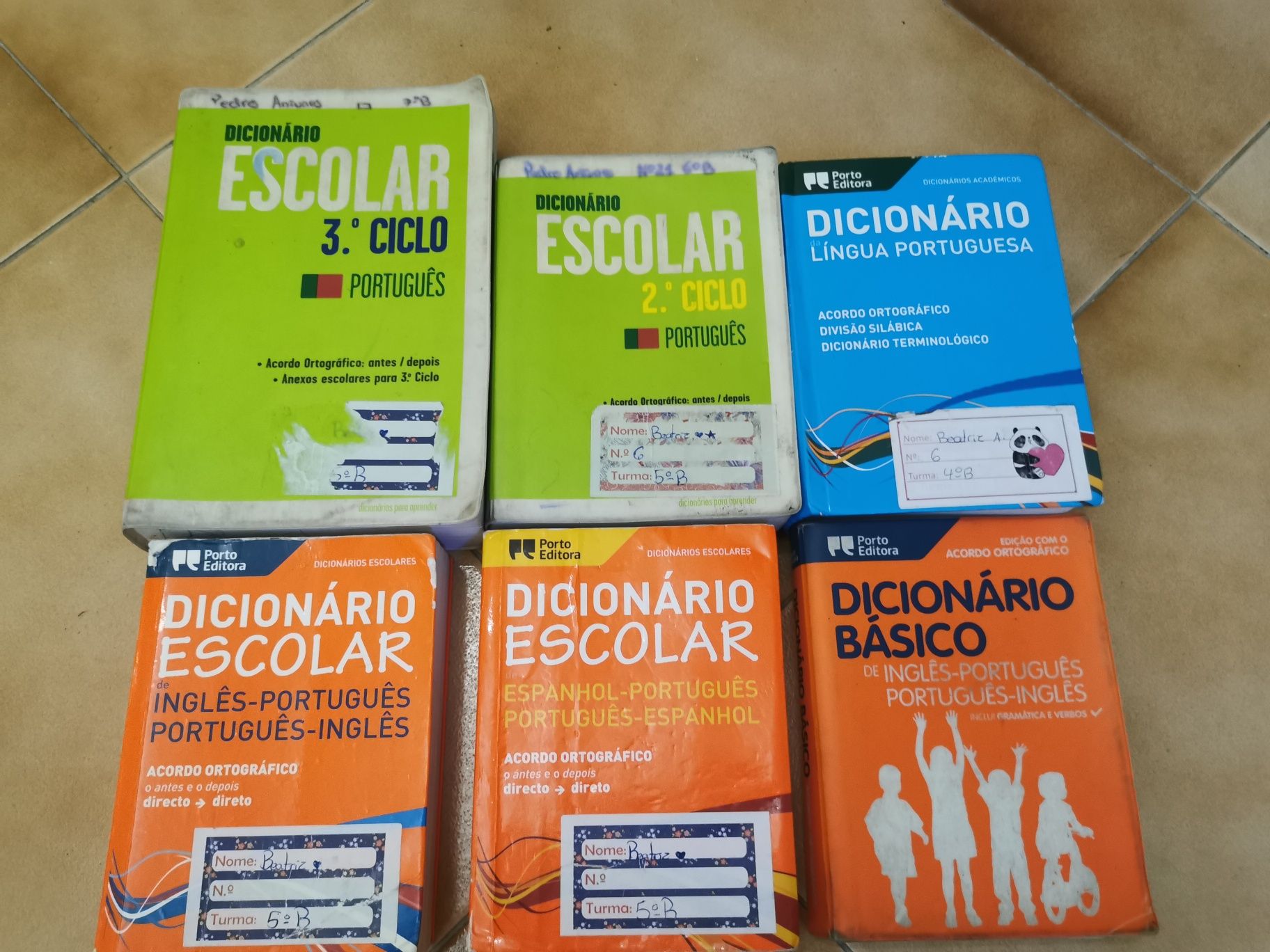 Dicionários escolares para ensino básico (1°-9°ano)