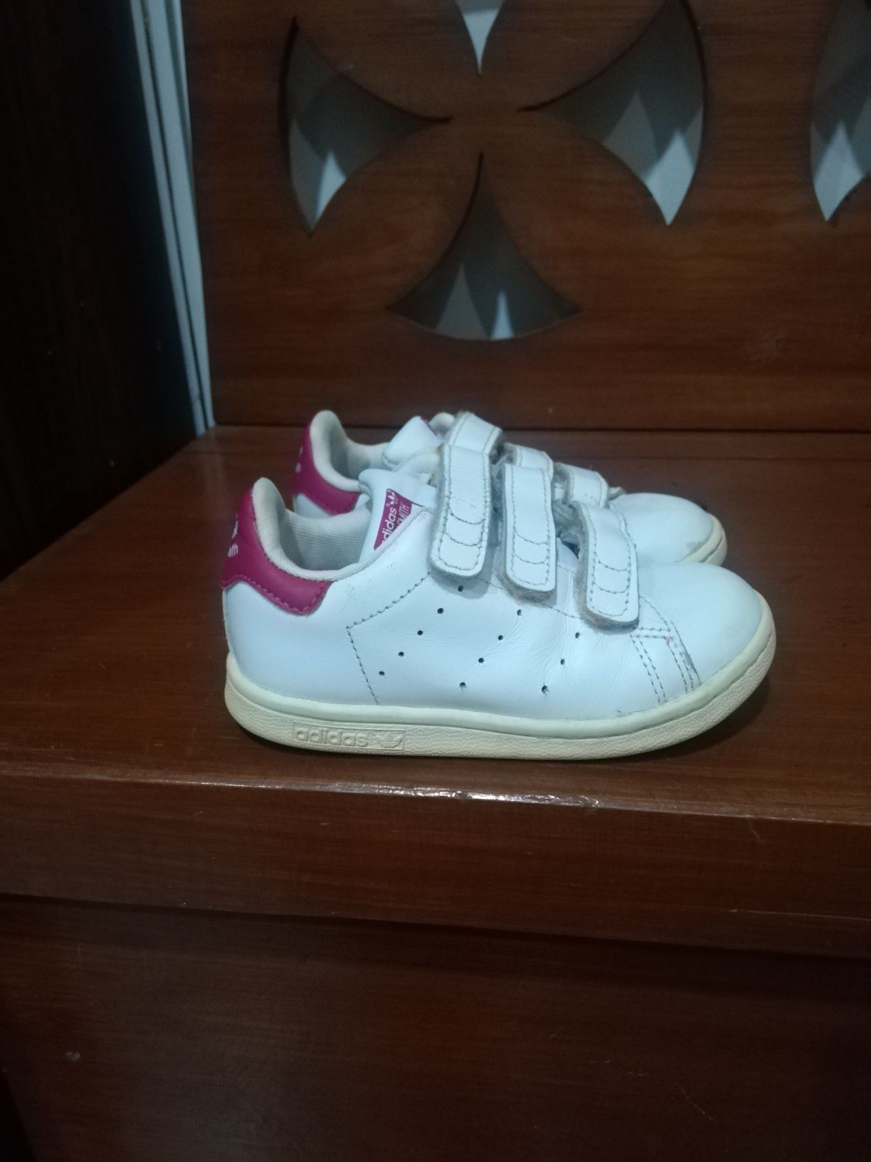 Ténis adidas stan smith criança (rosa e verde)