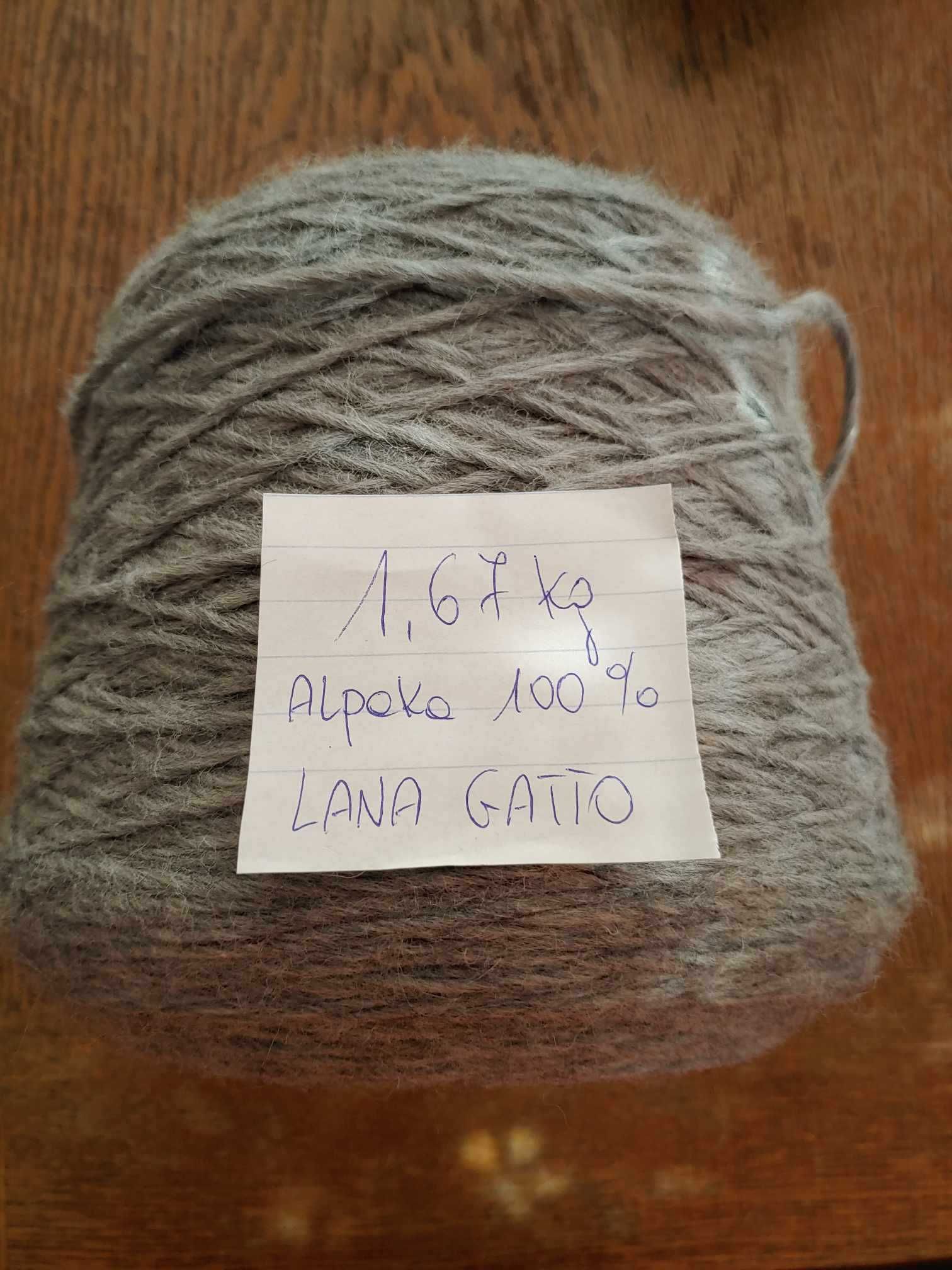 Włóczka wełna 100% alpaka LANA GATTO 1,67kg