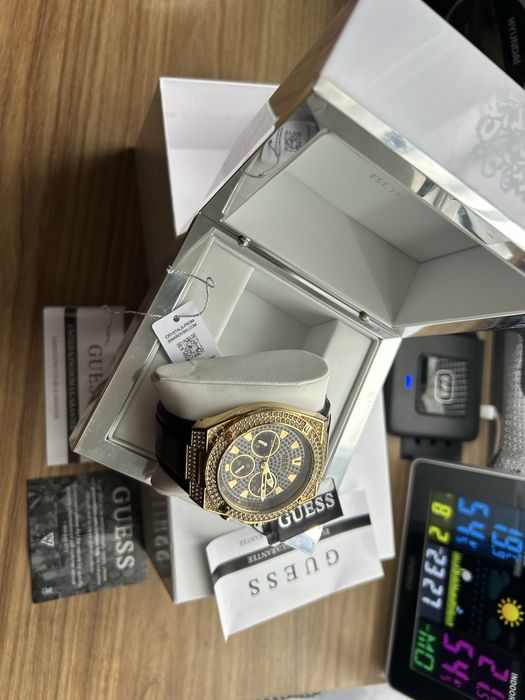 Męski Zegarek Guess GW0060G2*Cyrkonie*Komplet/Wys!