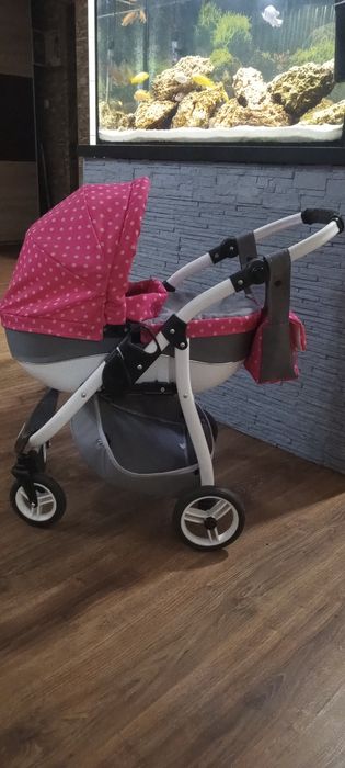 Wózek dla lalek plus domek