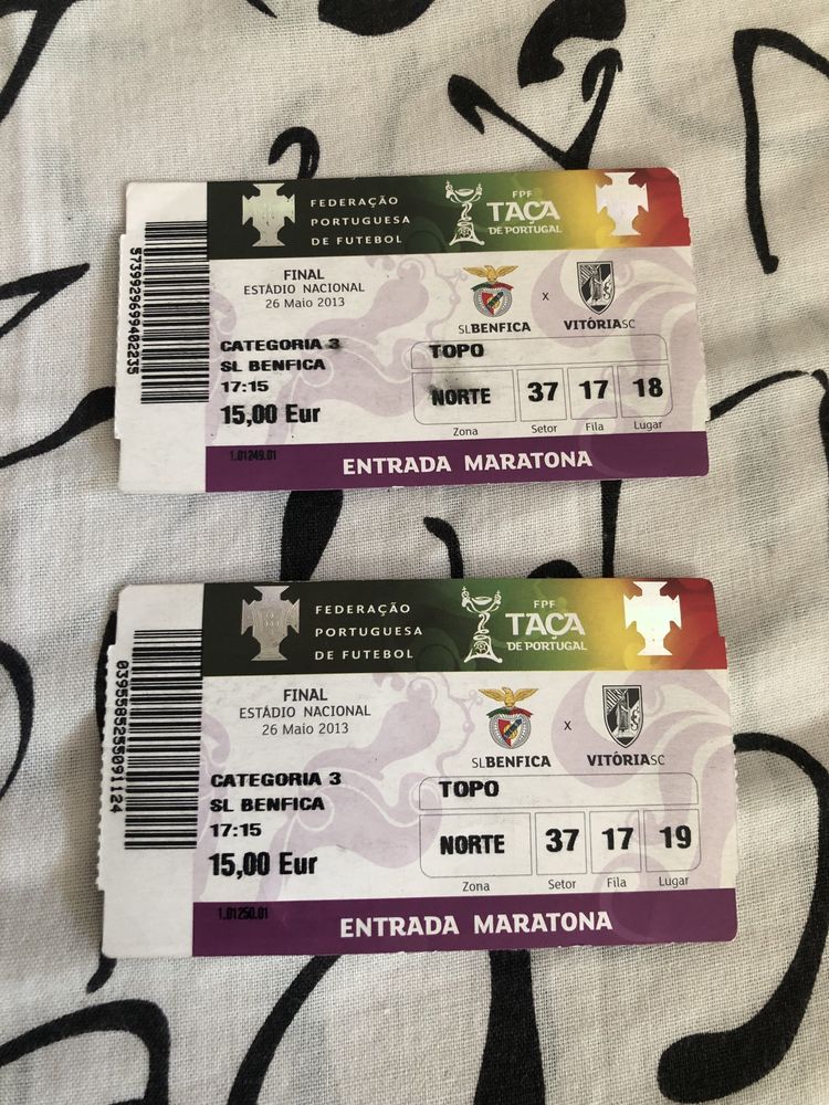 Bilhetes de futebol colecionáveis