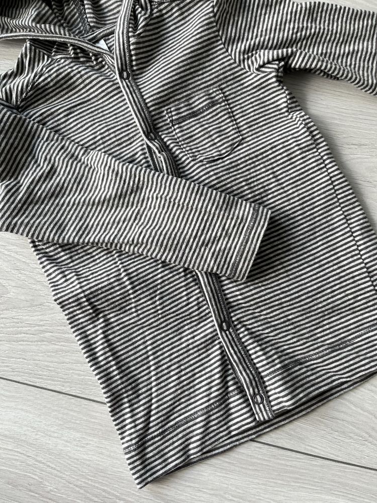 H&M bluza dziecięca 92 rozpinana z kapturem w paski dla chłopca