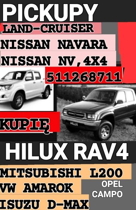 Skup aut toyota mercedes corolla sprinter hilux kaczka avensis vario