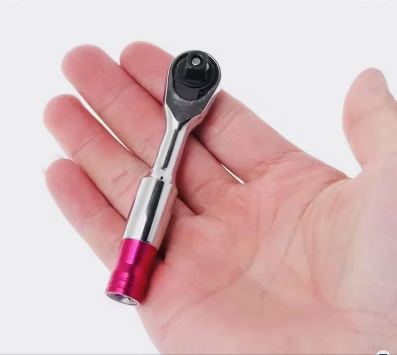 1/4 мікро трещотка с можливістю встановлення біт в ручку 85 /100 мм