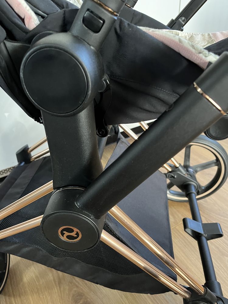 Cybex Priam 4.0 2w1 deep black rose gold