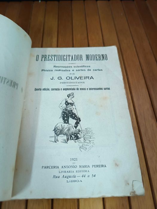 Raro antigo livro de magia O prestigiador Moderno 1921