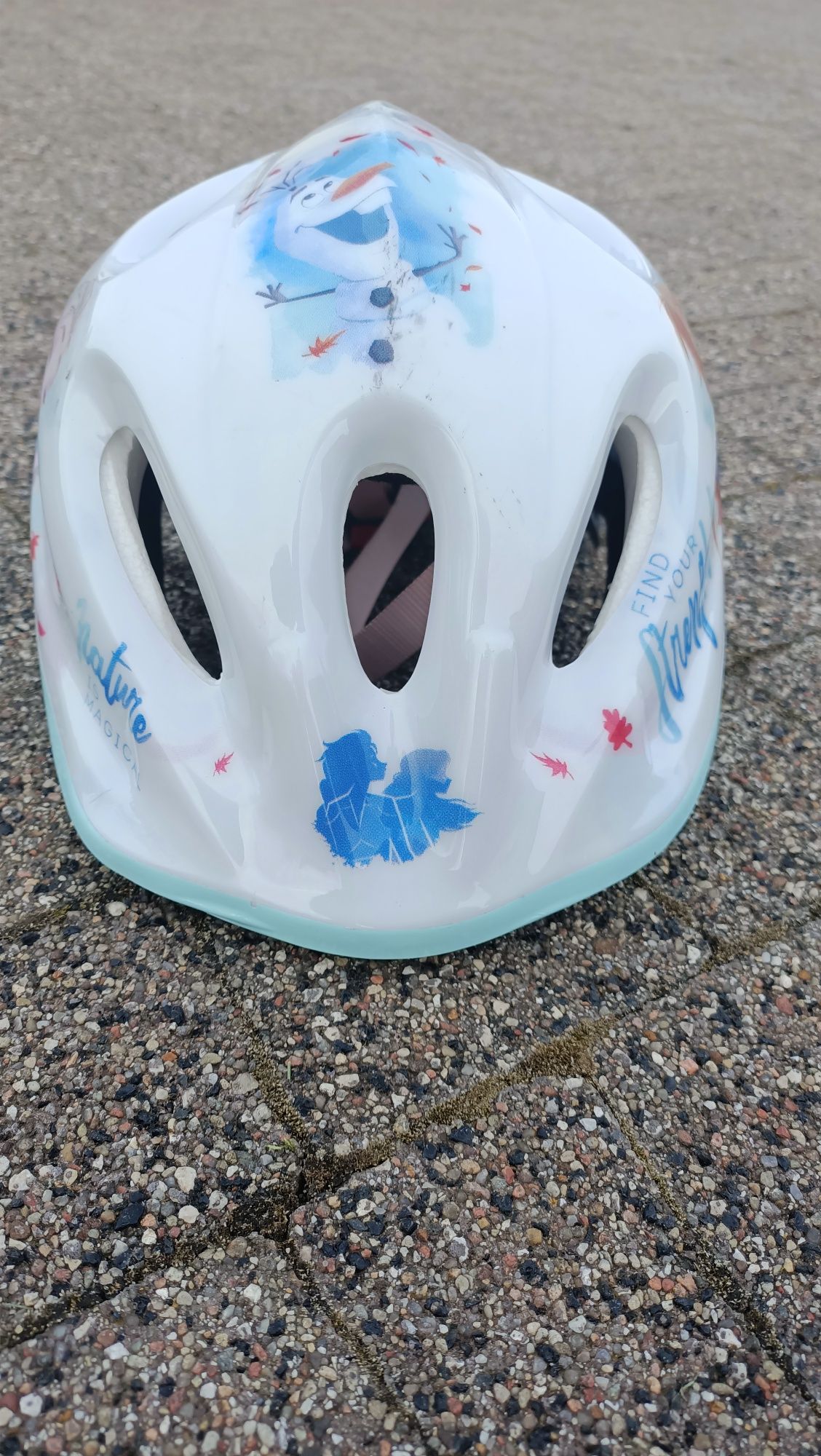 Kask rowerowy ochronny dla dziewczynki Elsa Kraina lodu na hulajnogę