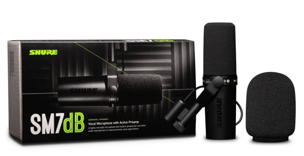 Shure SM7DB dynamiczny mikrofon wokalny z wbudowanym przedwzmacniaczem