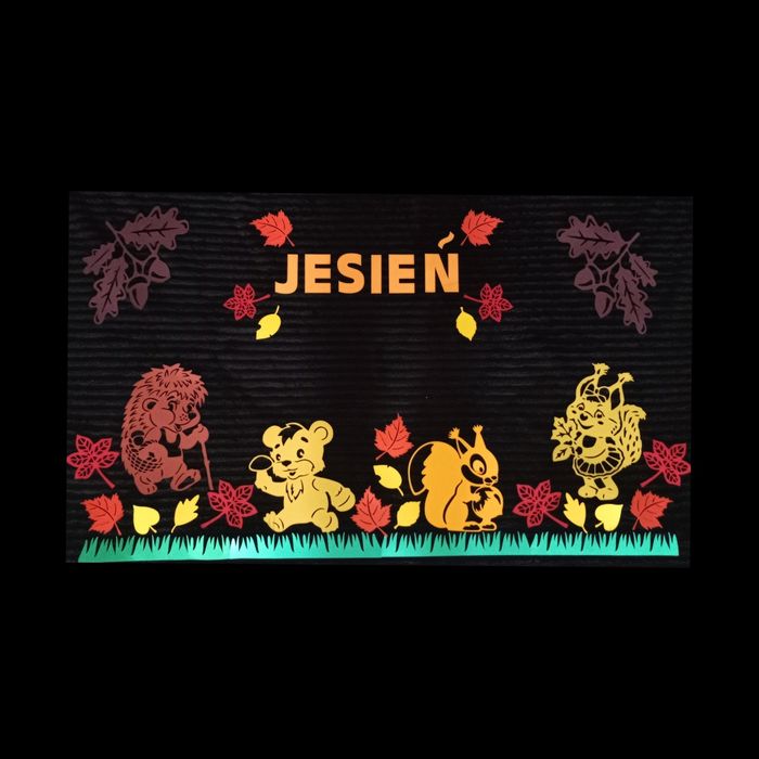 Jesień XXL - (4 zwierzątka) - gazetka, dekoracja