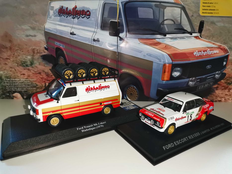 Ford Escort RS 1800 + Ford Transit MK2 - Team Diabolique Rally 1:43