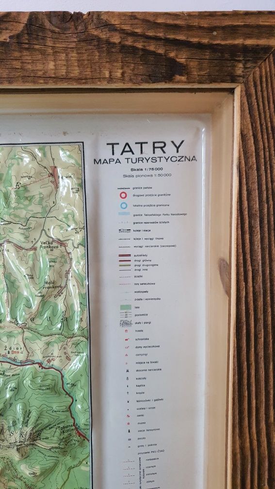 Tatry 3D Zakopane Obraz Mapa Turystyczna 1: 75 000