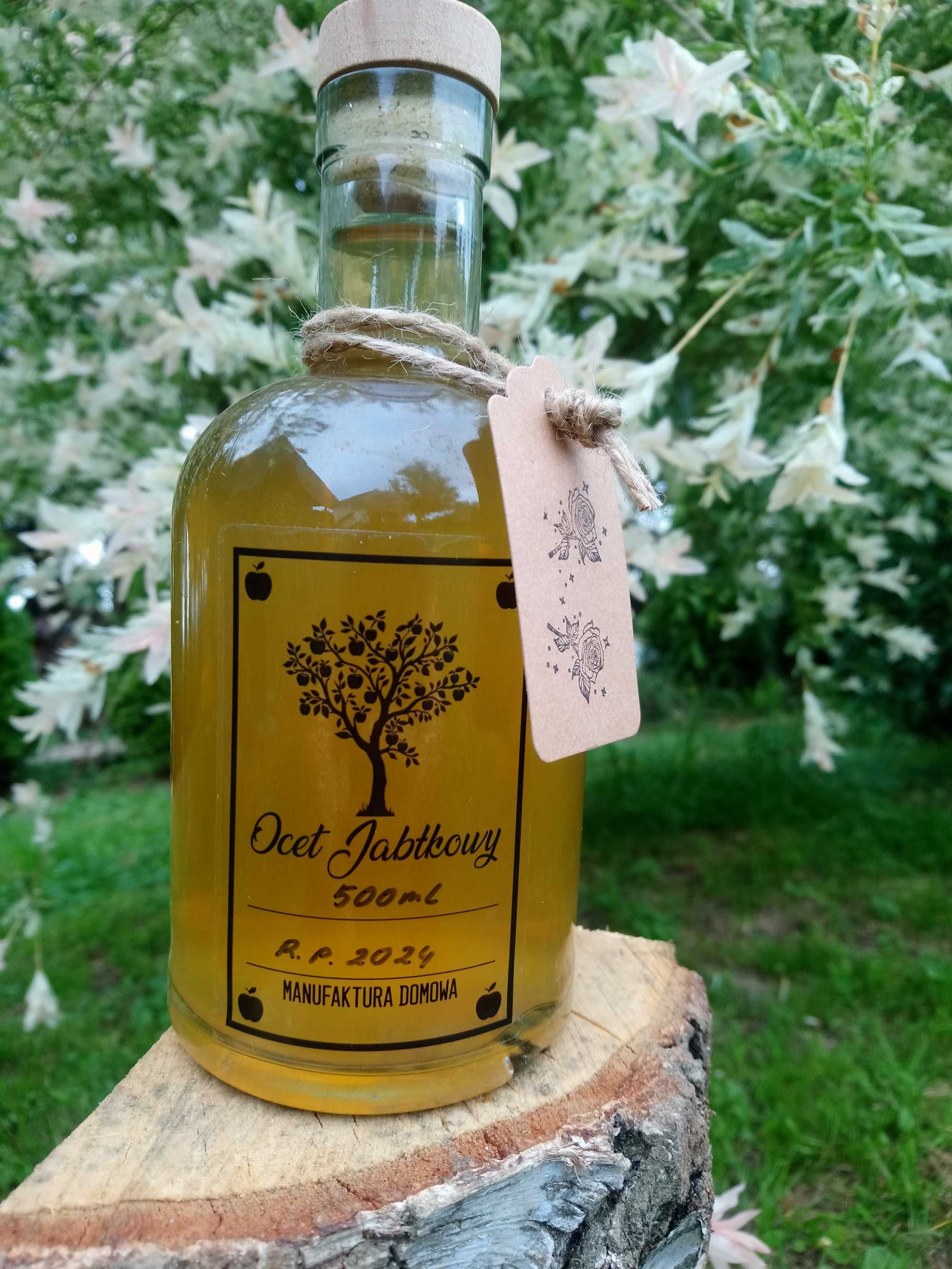 Ocet jabłkowy 500ml, żywy