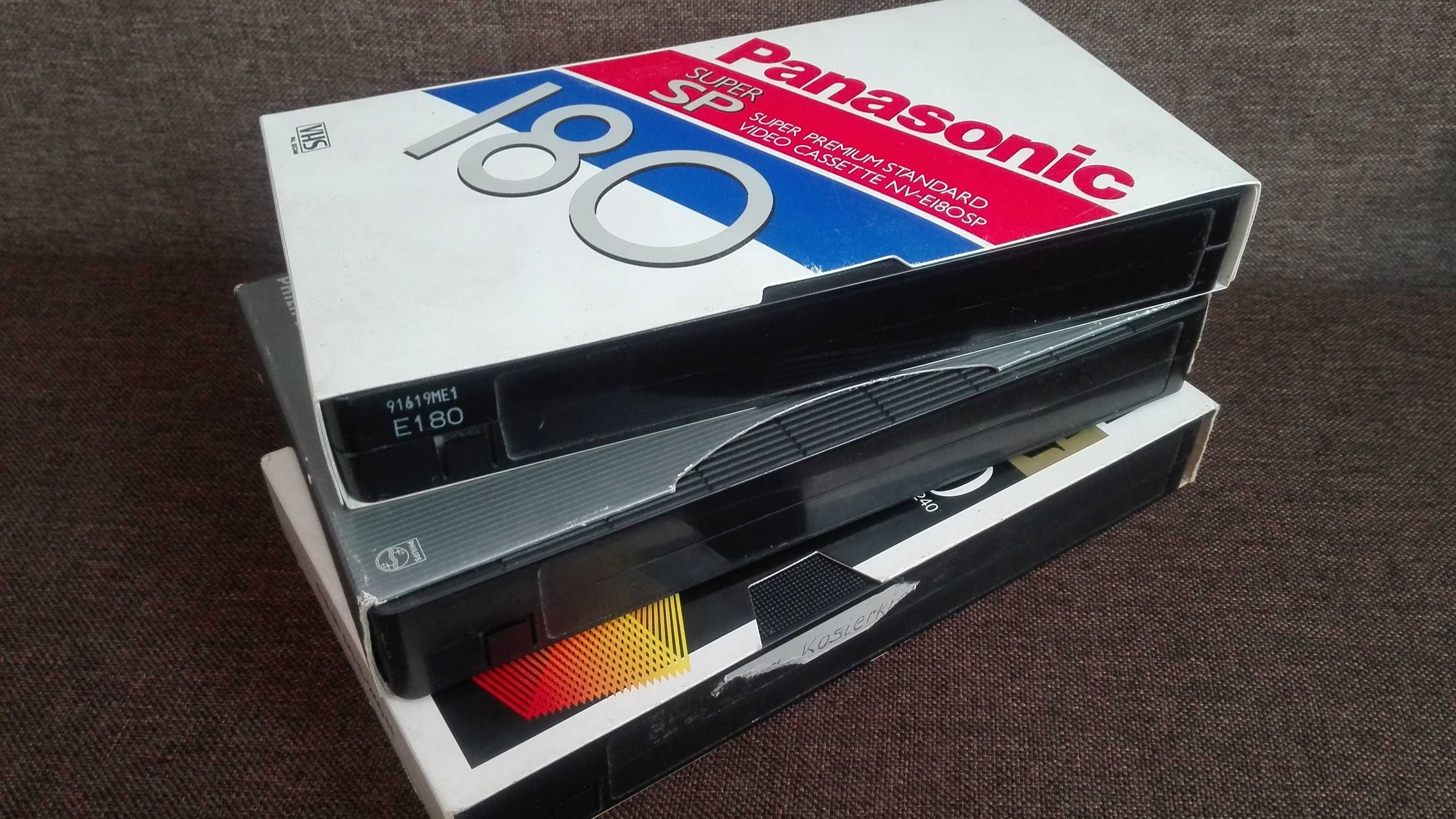 Kasety VHS 3 szt. Fuji Philips Panasonic 100% ok
