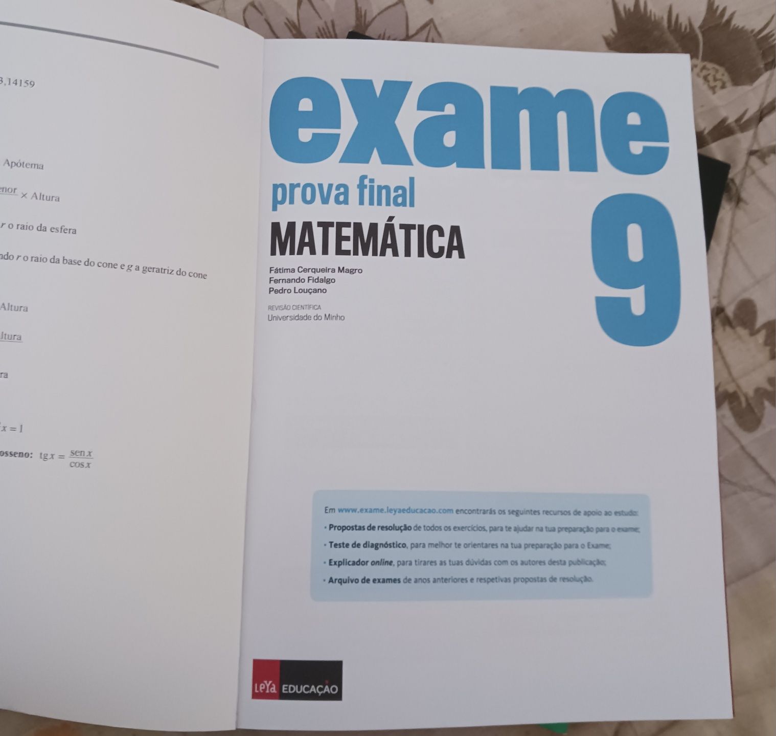 "Exame 9 - Prova Final de Matemática", V. Autores, Leya Educação