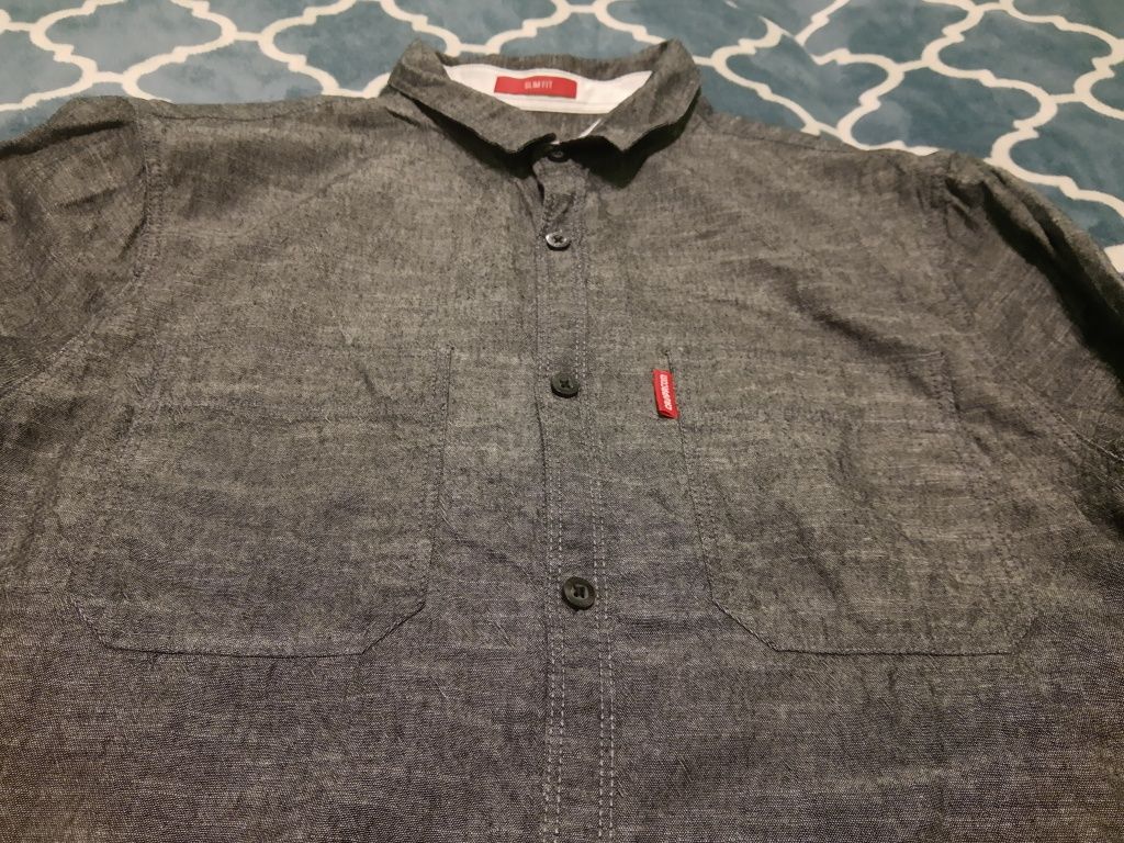 Koszula męska z długim rękawem Slim Fit L