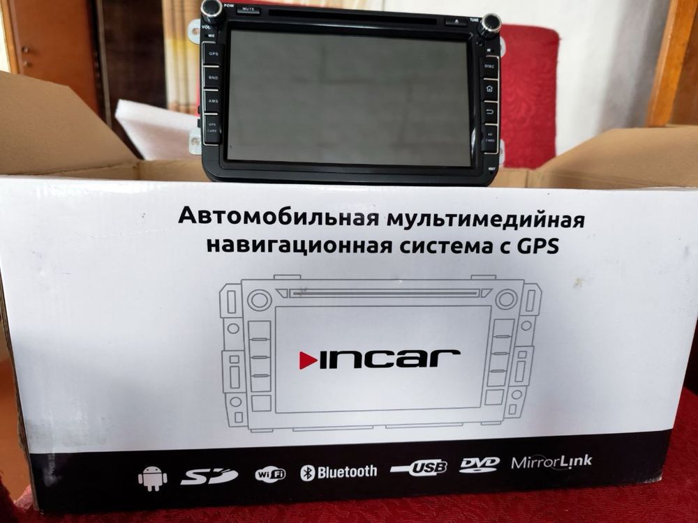 Автомобольная магнитола INCAR состояние новой!!!Shkoda  A5