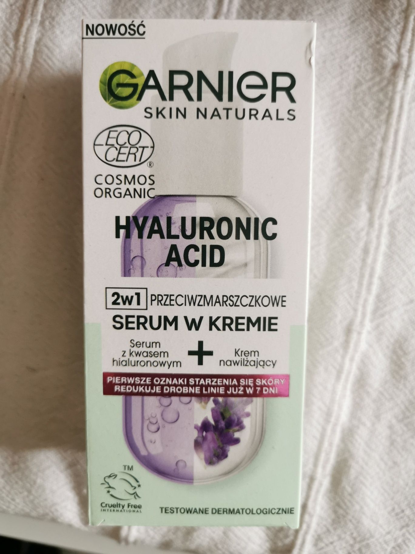 Garnier Serum Przeciwzmarszczkowe w Kremie z Kwasem Hialuronowym 2 w 1