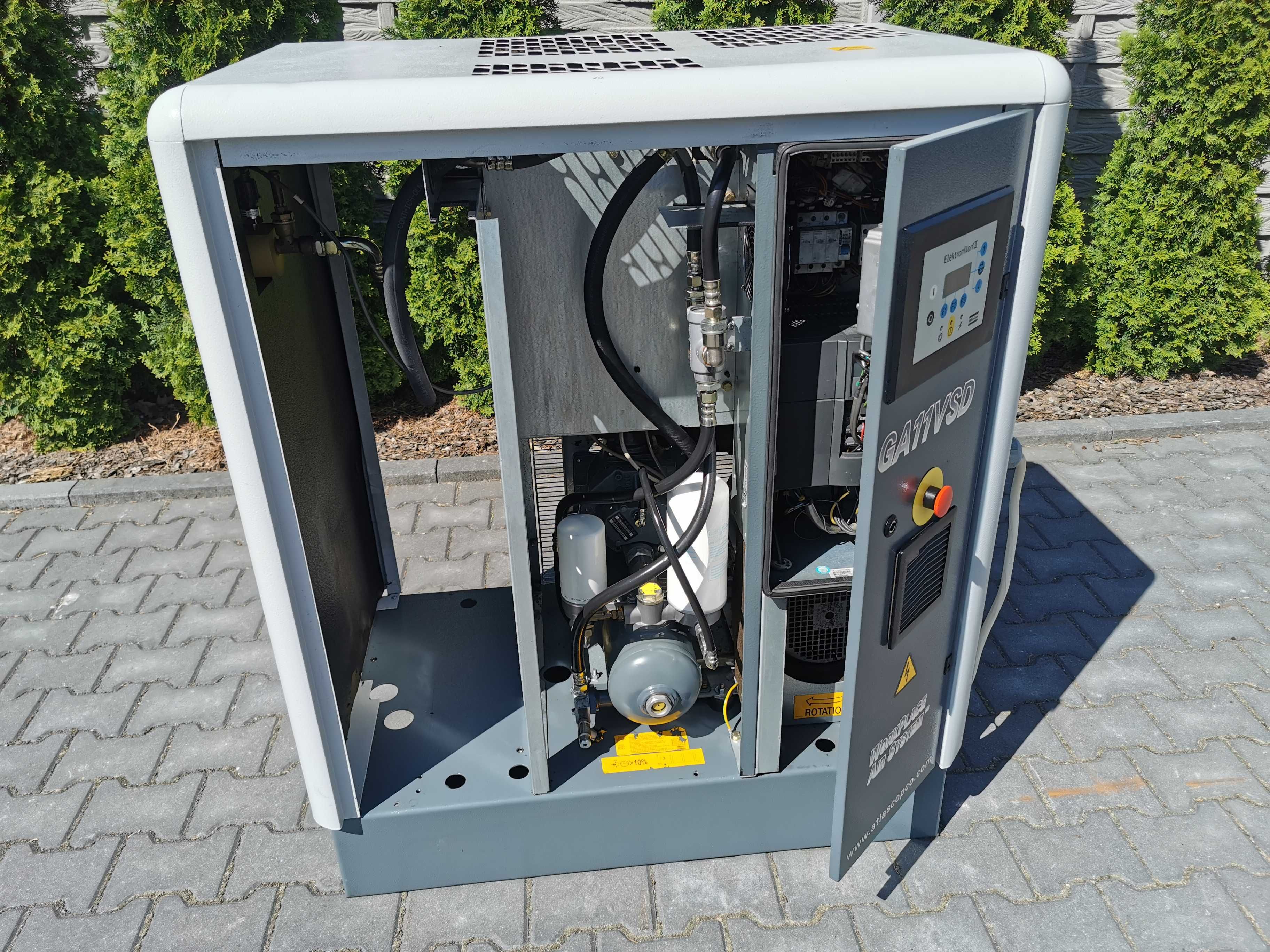 11kw +FALOWNIK Sprężarka śrubowa 1400l/min ATLAS COPCO 13bar kompresor