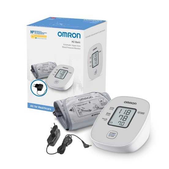 Автоматичний тонометр з адаптером OMRON M2 Basic (HEM-7121J-E)