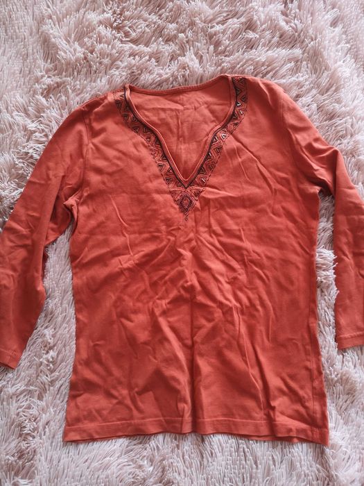 Pomarańczowa bluzka damska