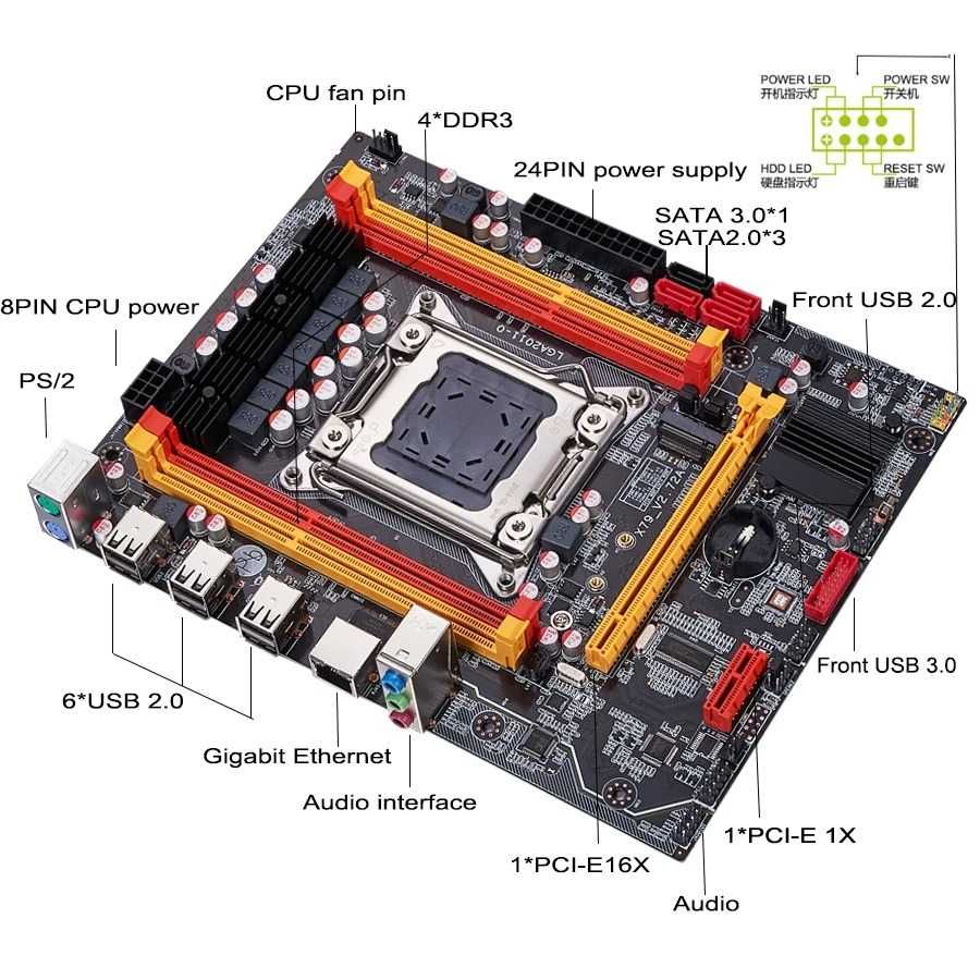 на Ноутбук Материнская плата x79 2011 NVME + ПРОЦ 20 ядер + 32 гб ОЗУ