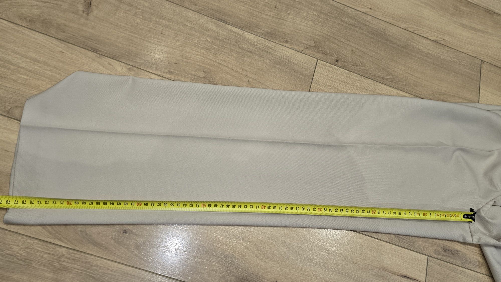Spodnie h&m 36 eleganckie bezowe prosta nogawka wysoki stan