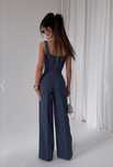 Komplet jeansowy DYNASTY La manuel Top + spodnie Xs S M