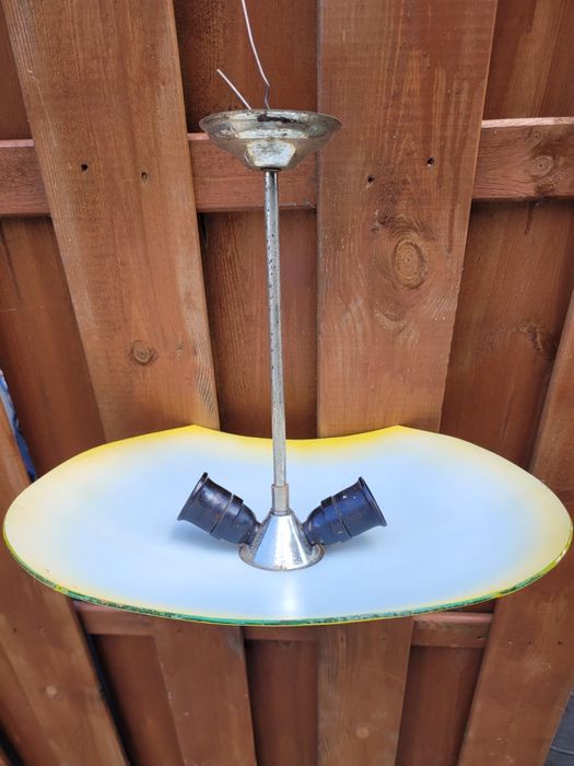 Stara lampa PRL szklana