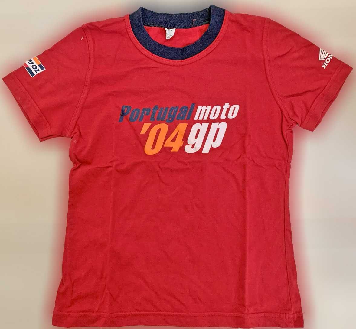 T-Shirt de Criança Unissexo, Portugal Moto GP, Nova