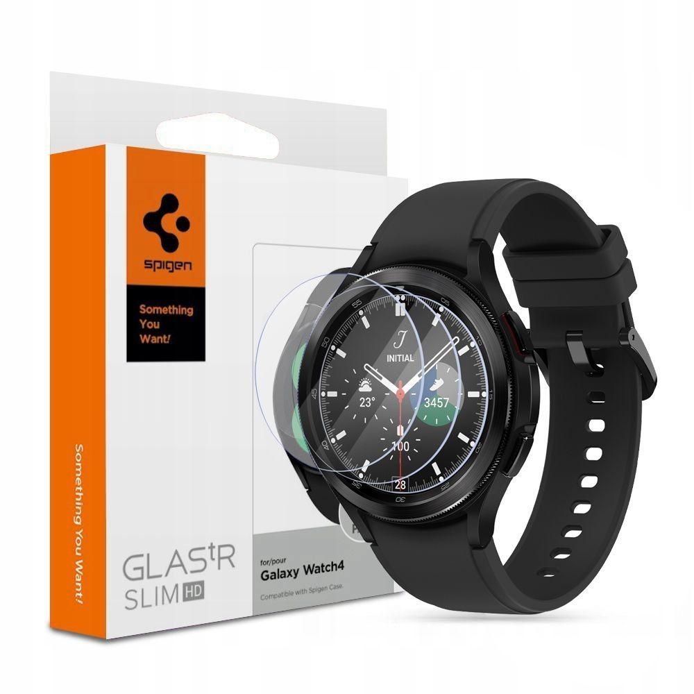 3X Szkło Hartowane Spigen Glas.tr Slim Do Galaxy Watch 4 Classic 42Mm