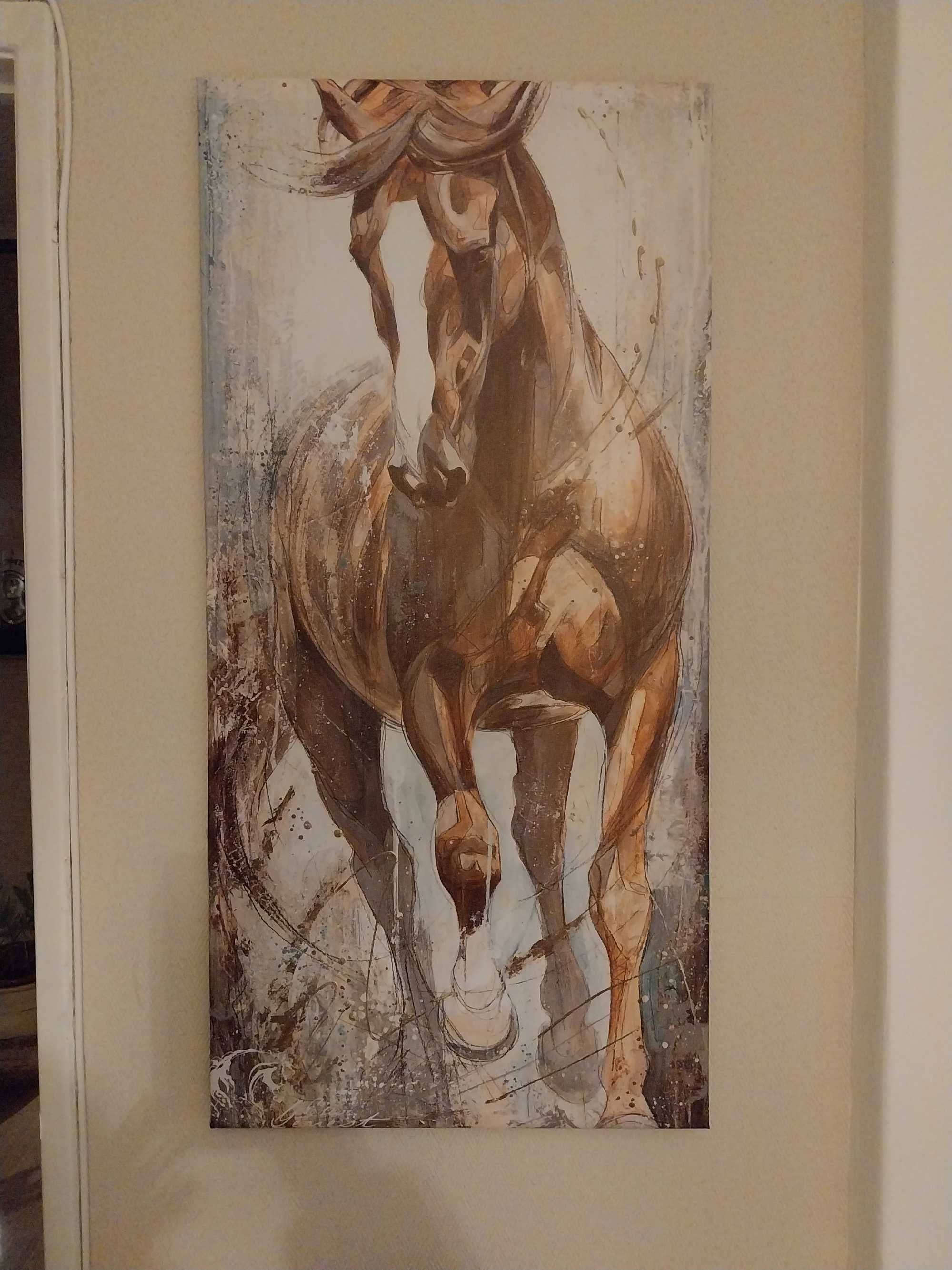 Quadro/tela com cavalo castanho