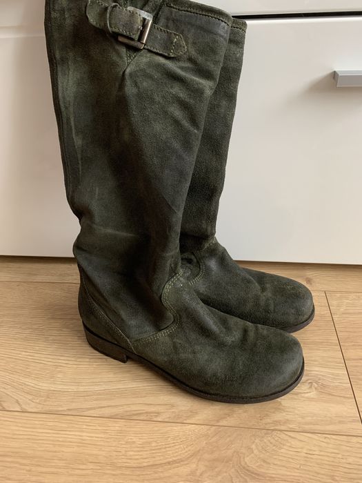 Kozaki botki khaki zgniła zieleń Prima Moda