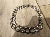 Łańcuszek łańcuch naszyjnik na szyję biżuteria srebrny metalowy metal