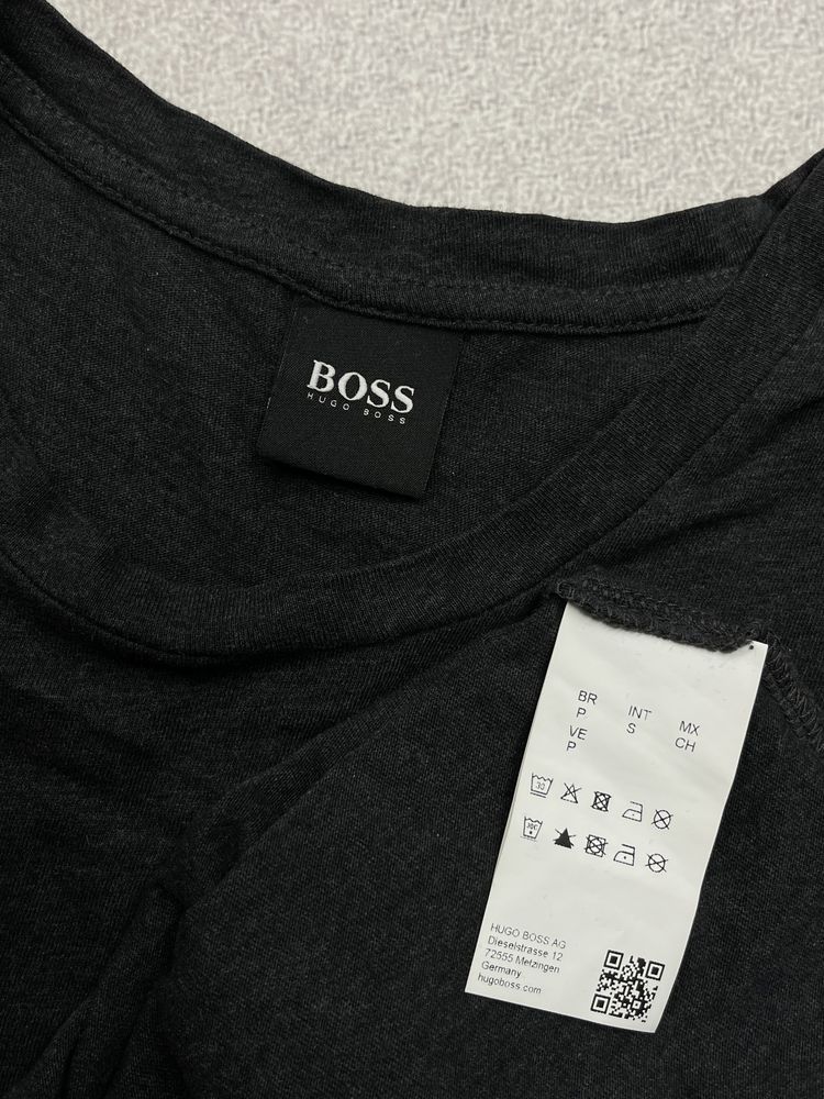 Мужская темно серая футболка Hugo Boss оригинал